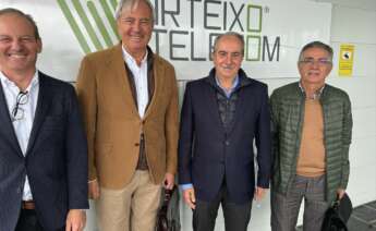 Juan Cividanes, Rafael Valcarce, Antonio Couceiro y José Manuel González, los cuatro miembros del consejo de administración de Arteixo Telecom