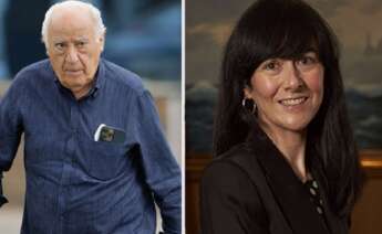 Amancio Ortega, propietario de Pontegadea, y Belén Gualda, presidenta de la SEPI, ambas entidades accionistas de referencia de Redeia y Enagás