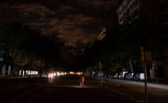 Las calles de la ciudad sin luz durante el apagón, a 28 de abril de 2025, en Vigo, Pontevedra, Galicia (España)