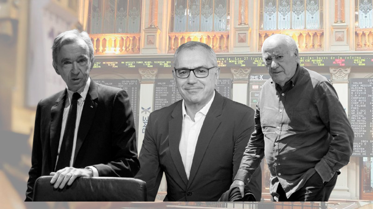 Bernad Arnault, Marc Puig y Amancio Ortega
