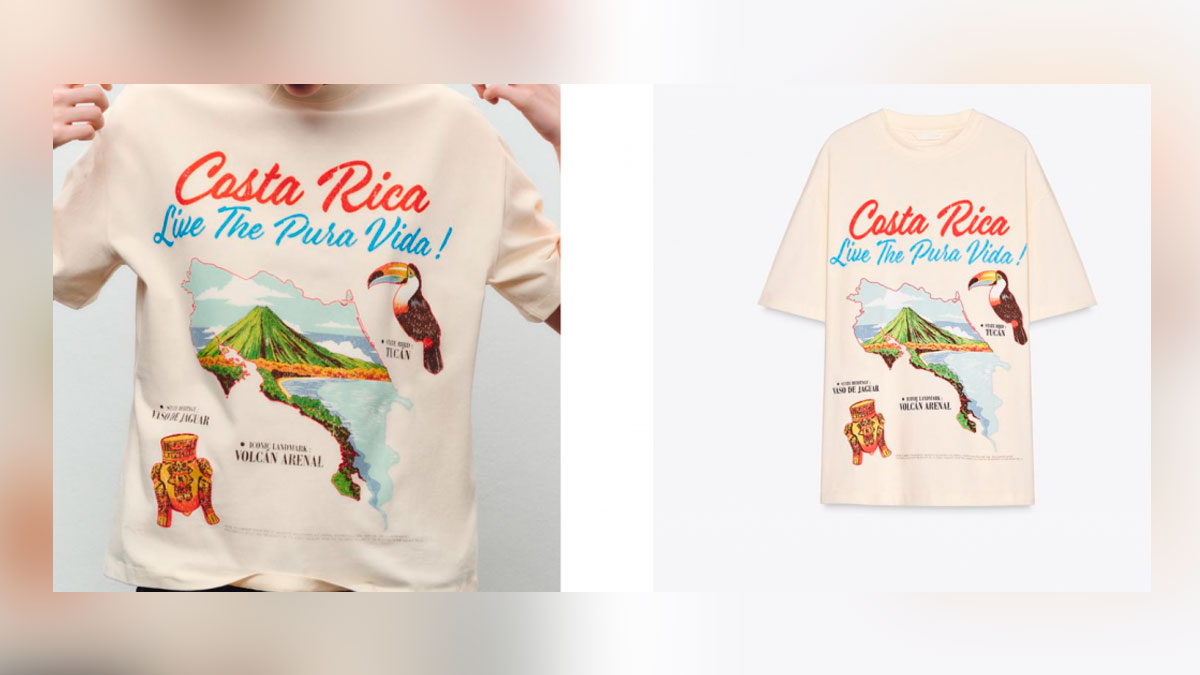 camiseta de Zara que desató la polémica en Costa Rica