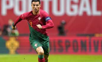 El jugador Cristiano Ronaldo en una foto de archivo, con la selección portuguesa.