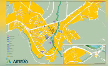 Mapa del núcleo urbano de Arteixo