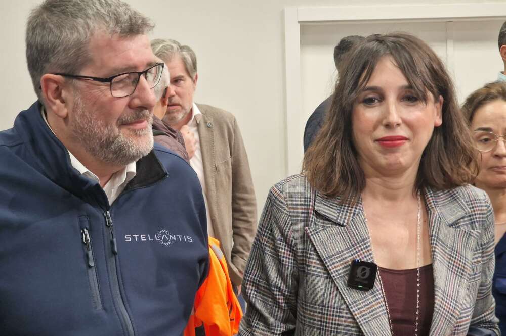 Mosquera y Lorenzana este miércoles en Stellantis Vigo. - PEDRO DAVILA-EUROPA PRESS