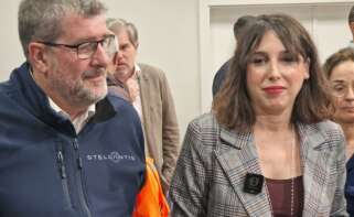 Mosquera y Lorenzana este miércoles en Stellantis Vigo. - PEDRO DAVILA-EUROPA PRESS