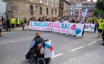 Movilización en Santiago por el Día de las Letras Gallegas