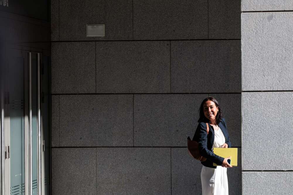 La expresidenta de Adif Isabel Pardo de Vera sale tras declarar como testigo en el ‘caso Koldo’, en la Audiencia Nacional / Europa Press