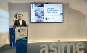 El secretario general de Asime, Enrique Mallón, presenta el balance del sector metal gallego correspondiente a 2024. - EUROPA PRESS