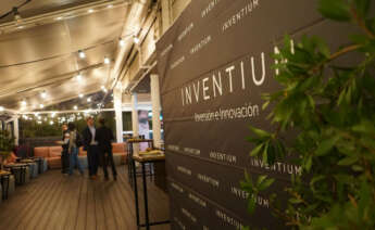 Stand de Inventium durante su participación en el foro europeo Patents for Innovation celebrado en Madrid en 2022