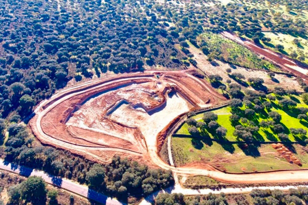 Imagen aérea de la mina de uranio de Berkeley en Salamanca