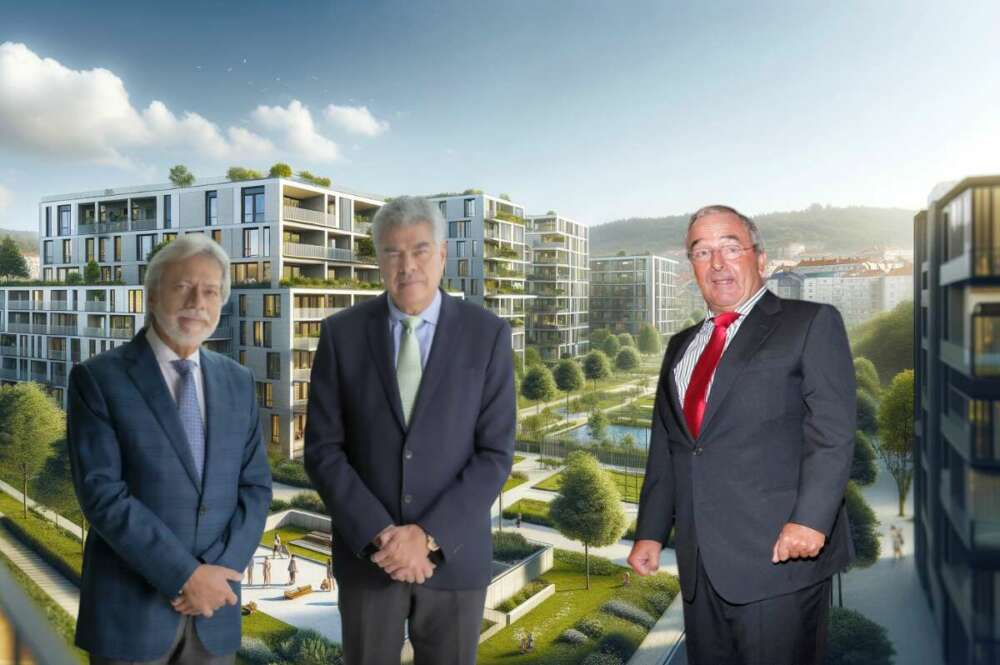 Luis y Mauricio Amodio junto a Jacinto Rey, los primeros accionistas de OHLA y de Grupo Empresarial San José