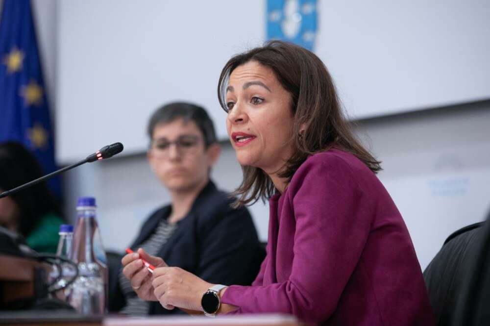 Marta Villaverde, nueva conselleira do Mar, durante una intervención en el Parlamento / Xunta