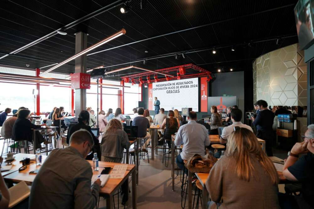 Ignacio Rivera, en la presentación de los resultados anuales de Estrella Galicia, en la sede del museo de la cerveza MEGA, en A Coruña