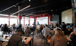 Ignacio Rivera, en la presentación de los resultados anuales de Estrella Galicia, en la sede del museo de la cerveza MEGA, en A Coruña