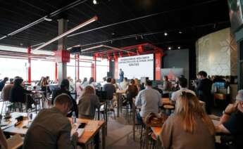 Ignacio Rivera, en la presentación de los resultados anuales de Estrella Galicia, en la sede del museo de la cerveza MEGA, en A Coruña