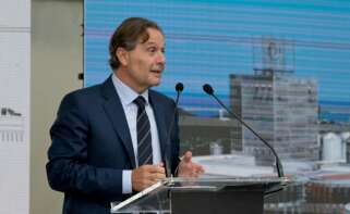 Ignacio Rivera, presidente ejecutivo de Hijos de Rivera, durante la inauguración de la planta de Morás / Europa Press