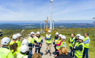 Imagen de la conselleira de Medio Ambiente y Cambio Climático, Ángeles Vázquez, durante su visita a las obras de repotenciación del parque eólico Monte Redondo (Naturgy) / Naturgy