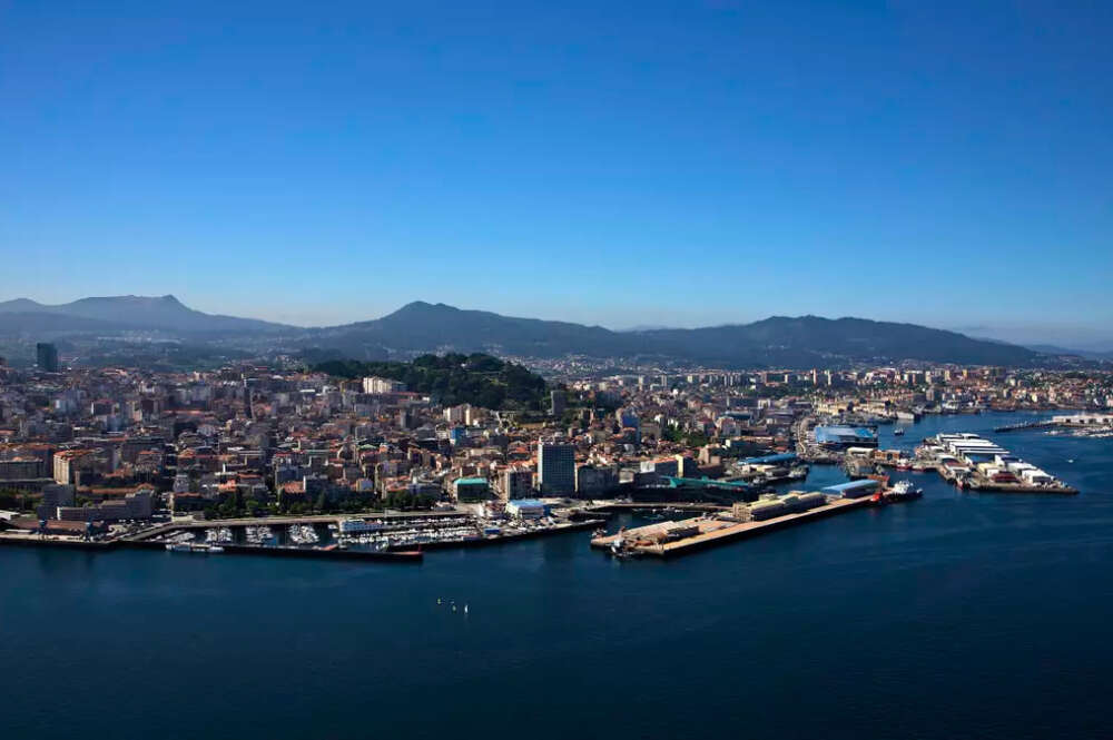 Vista aérea de Vigo.