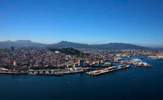 Vista aérea de Vigo.