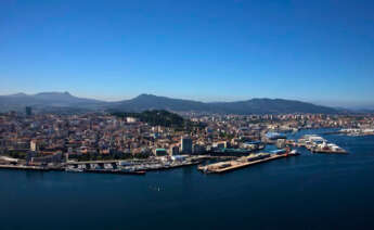 Vista aérea de Vigo.