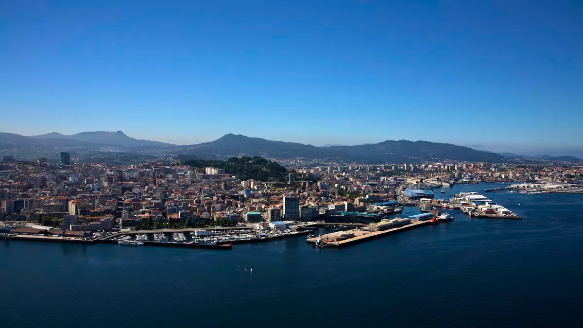 Vista aérea de Vigo.