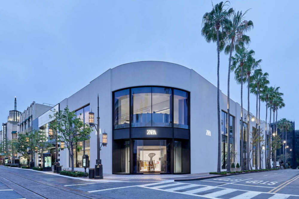 Vista exterior del flagship de Zara en The Grove / Inditex
