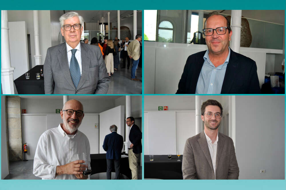 Juan Manuel Vieites, presidente de la CEG, junto a Javier Domínguez Lino, presidente de Sogama, Antonio Álvarez, director de sostenibilidad de Profand y Manuel Rodríguez, director de la Fundación RIA / Pablo Ares Heres