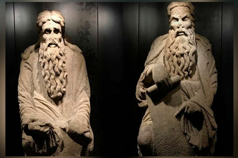 Estatuas de Isaac y Abraham, obras del Mestre Mateo