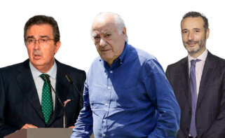 De izquierda a derecha, José Arnau Sierra, Amancio Ortega y Roberto Cibeira