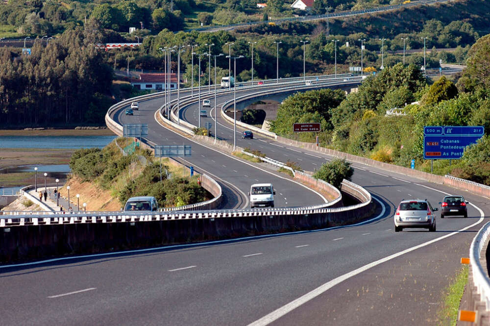 Imagen de la AP-9 en el tramo de Pontedeume