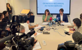 María Jesús Lorenzana, conselleira de Economía, y Emilio Bruquetas, consejero delegado de Recursos de Galicia, presentaron las líneas maestras de la nueva comercializadora de energía / Xunta
