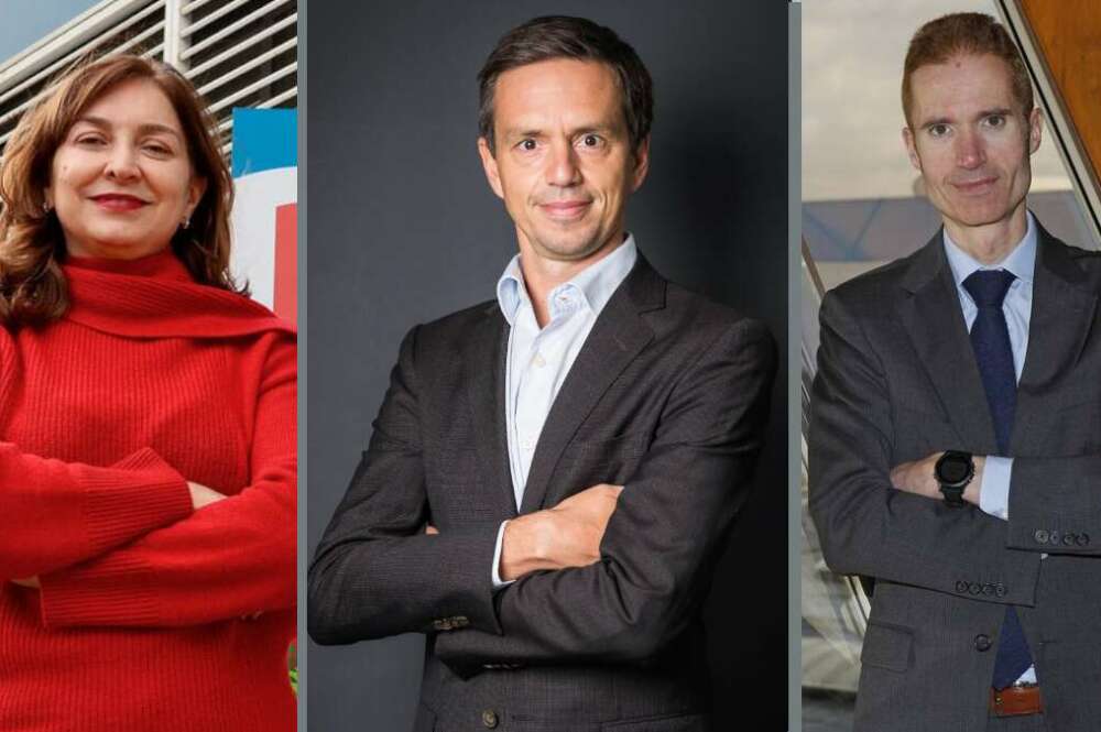 De izquierda a derecha, Carmen Lence (Grupo Lence), David Saliot (Lactalis) y José Armando Tellado (Capsa)