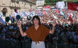 Manifestación en Santiago de Compostela convocada por el BNG con motivo del Día da Patria Galega