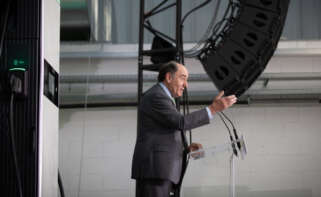 El presidente de Iberdrola, Ignacio Sánchez Galán, interviene en la inauguración de la nueva planta de Wallbox, a 20 de abril de 2022, en Barcelona. David Zorraquino / Europa Press