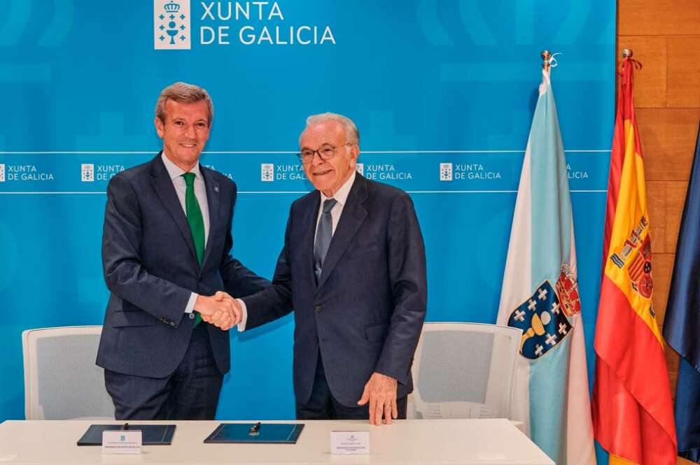 Alfonso Rueda e Isidro Fainé