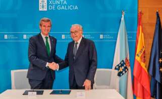 Alfonso Rueda e Isidro Fainé