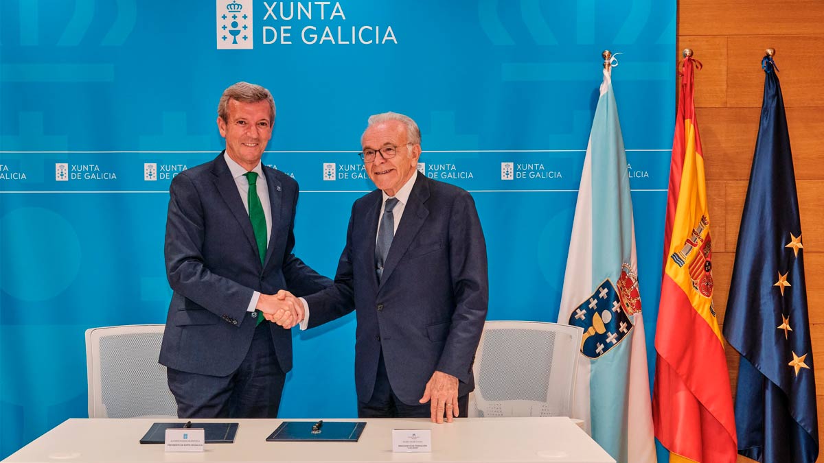 Alfonso Rueda e Isidro Fainé