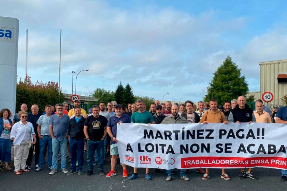 Protesta de los trabajadores de Einsa en As Pontes