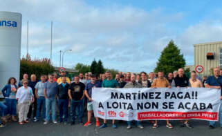 Protesta de los trabajadores de Einsa en As Pontes
