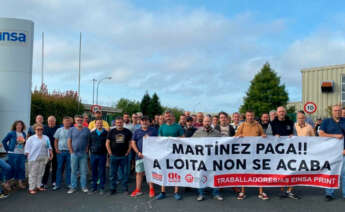 Protesta de los trabajadores de Einsa en As Pontes