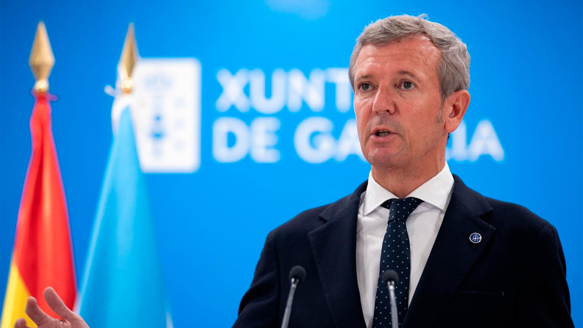 El presidente de la Xunta, Alfonso Rueda, comparece ante los medios