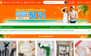 Imagen del marketplace online de Temu