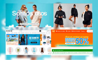 capturas de las plataformas de Asos, Bohoo, Shein y Temu