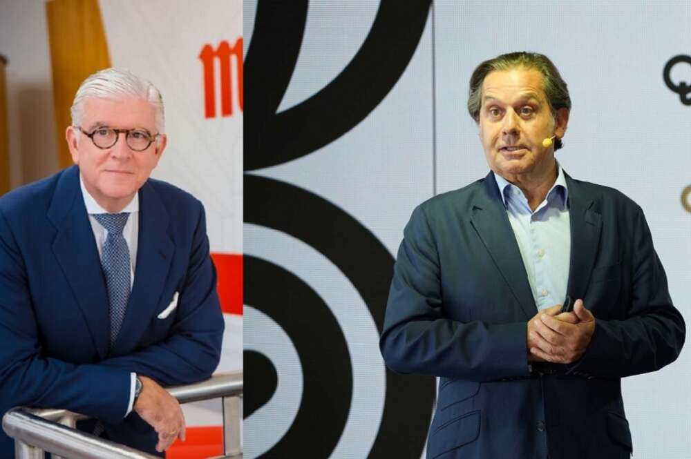 Alberto Rodríguez-Toquero, consejero delegado de Mahou-San Miguel, al lado de Ignacio Rivera, presidente de Corporación Hijos de Rivera (Estrella Galicia)