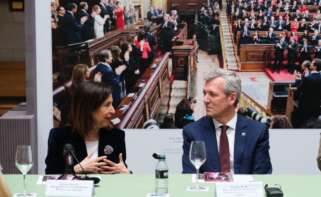 Margarita Robles, ministra de Defensa, y Alfonso Rueda, presidente de la Xunta / Xunta