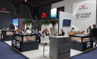 Stand de la pesquera viguesa Pescapuerta en la feria Conxemar