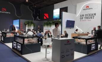 Stand de la pesquera viguesa Pescapuerta en la feria Conxemar