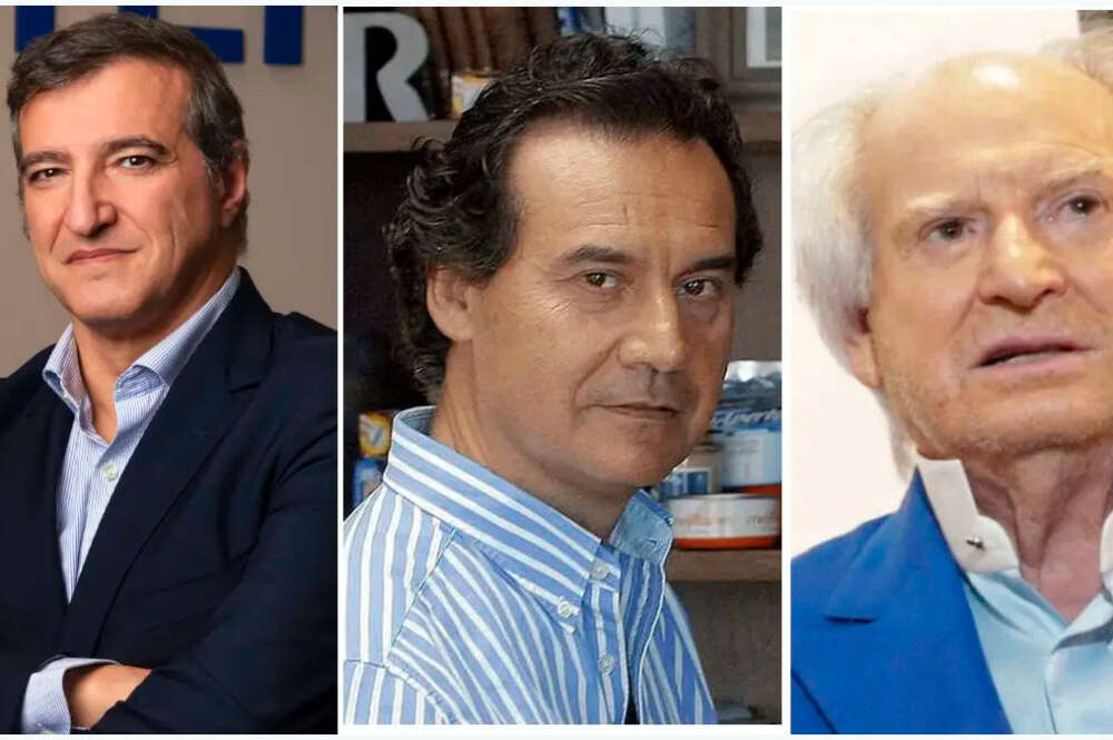 Mané Calvo, consejero delegado de Calvo, Jesús Alonso, consejero delegado de Jealsa, y el fundador de Frinsa, Ramiro Carregal