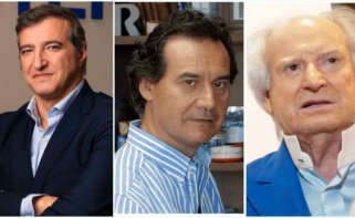 Mané Calvo, consejero delegado de Calvo, Jesús Alonso, consejero delegado de Jealsa, y el fundador de Frinsa, Ramiro Carregal