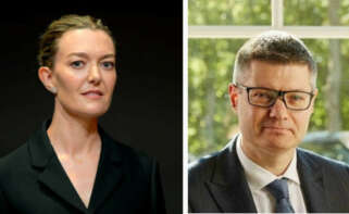 Marta Ortega, presidenta de Inditex, junto a Simon Wolfson, CEO de Next Plc